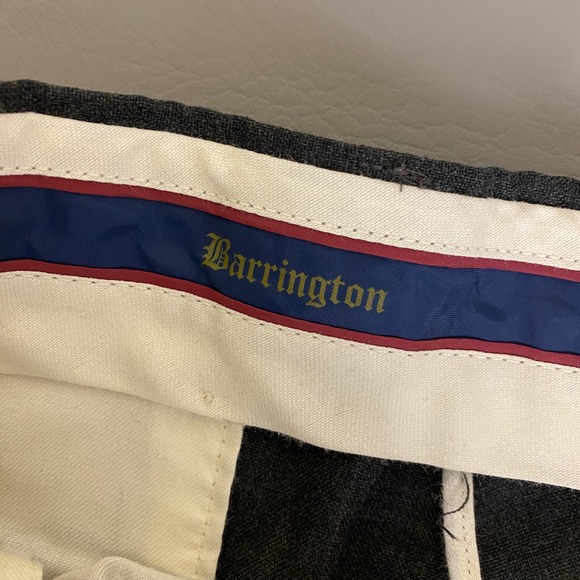 Barrington Wool Blend Dress Pants Gray Men's 40x30 (Fit 38x30) Career Flat Front - Picture 3 of 13